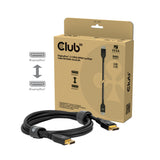 Club 3D certified displayport 2.1 Vesa DP80 cable (black, 2 meters, 8k 240hz, 10k 60hz, 80gbps)