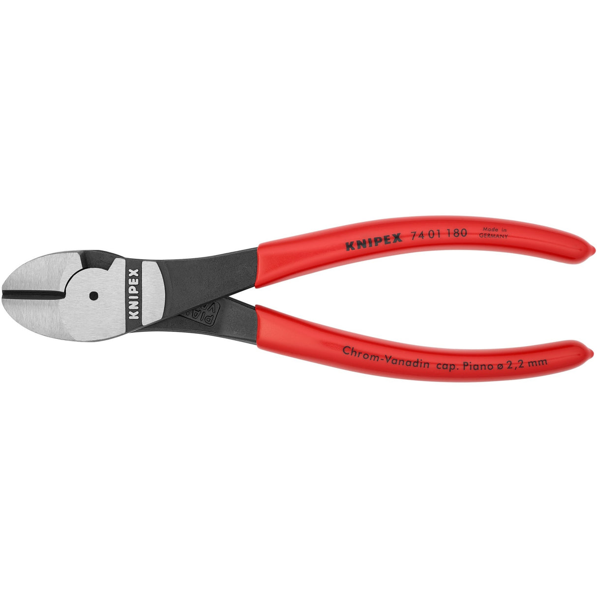 Knipex galios šoninės pjovimo replės 74 01 180 pjovimo replės (raudonos)