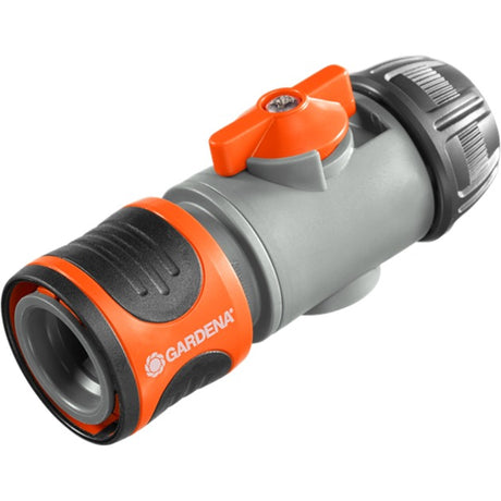 Gardena Hose Connector with Shut-Off Valve (grey orange, 942-50)