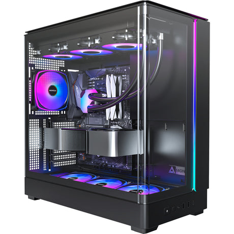 Montech King 45 Pro Midi Tower Case (Black | 2x USB-A | 1x USB-C | RGB | Window)