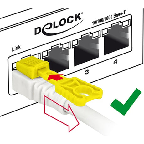 Delock patchkabel rj-45 sikre med cat.6a (hvit, 85333, 3 meter)