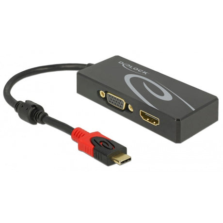 Delock USB-C > HDMI VGA adapteris (juodas, 0,2 metro)