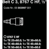 Wera belt c 3 zyklop hylsnyckel, 1 2 hylsnyckel (svart, 6-delad, med hållarfunktion)