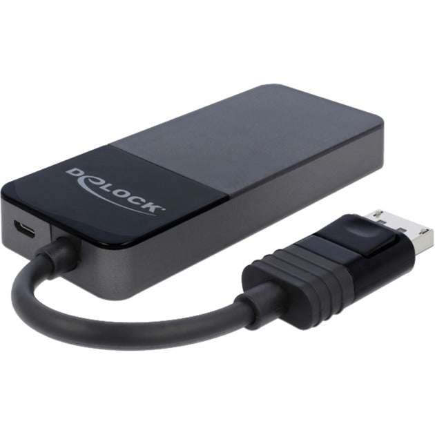 Delock Displayport 1.4 Zoll > 3x Displayport Out Displayport Splitter (schwaarz, 0.12 Meter)