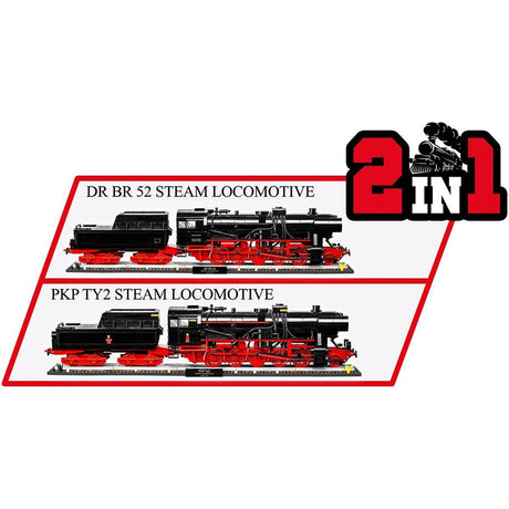 Cobi dr br 52 steam locomotive railway semaphore constructiespeelgoed (-6287, schaal 1:35)