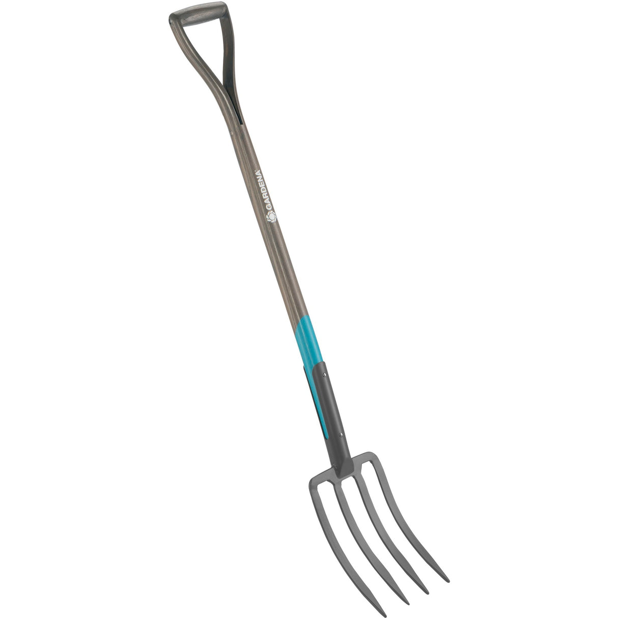 Gardena natureline digging fork (wood color turquoise, 17002-20)