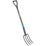 Gardena natureline digging fork (wood color turquoise, 17002-20)