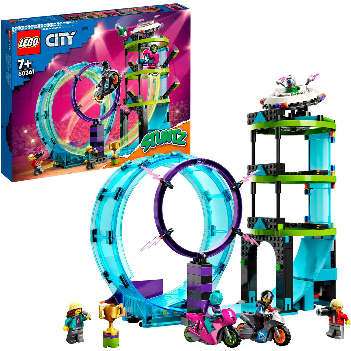 Lego City - Bréagán Tógála Dúshlán Ultimate Tiománaithe Stunt (60361)
