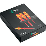 Wera 160 i 6 Schrauberset Kraftform Plus Serie 100 + Rack (rout giel, 6 Stéck)