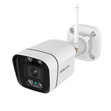 Foscam v8p, 4K 8MP Dual-Band WiFi Security Camera (White, with Sound and Light Alarm)