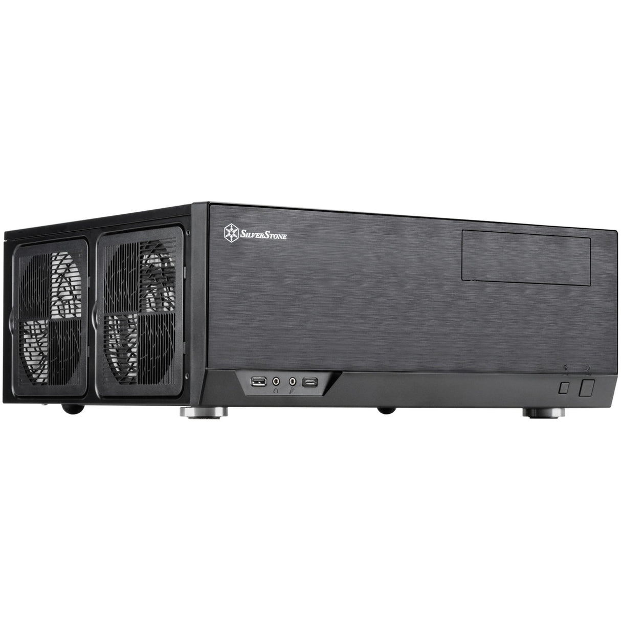 Silverstone sst-gd09b-c htpc behuizing (zwart | 1x usb-a | 1x usb-c)