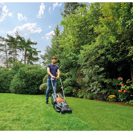 Kosiarka Black+decker 1000w 32cm + podkaszarka do trawy 250w (czarny pomarańczowy, trawniki do 250m²)