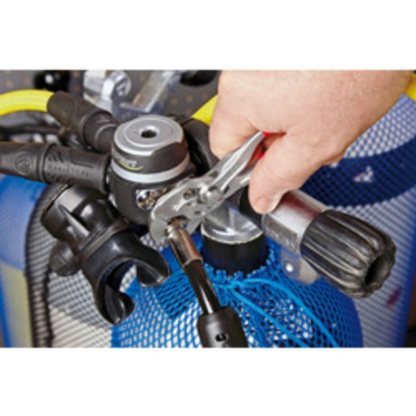 Knipex 86 03 250 pliers wrench - 250 mm - chrome plated - wrench width up to 52 mm 2 inches - plastic coated