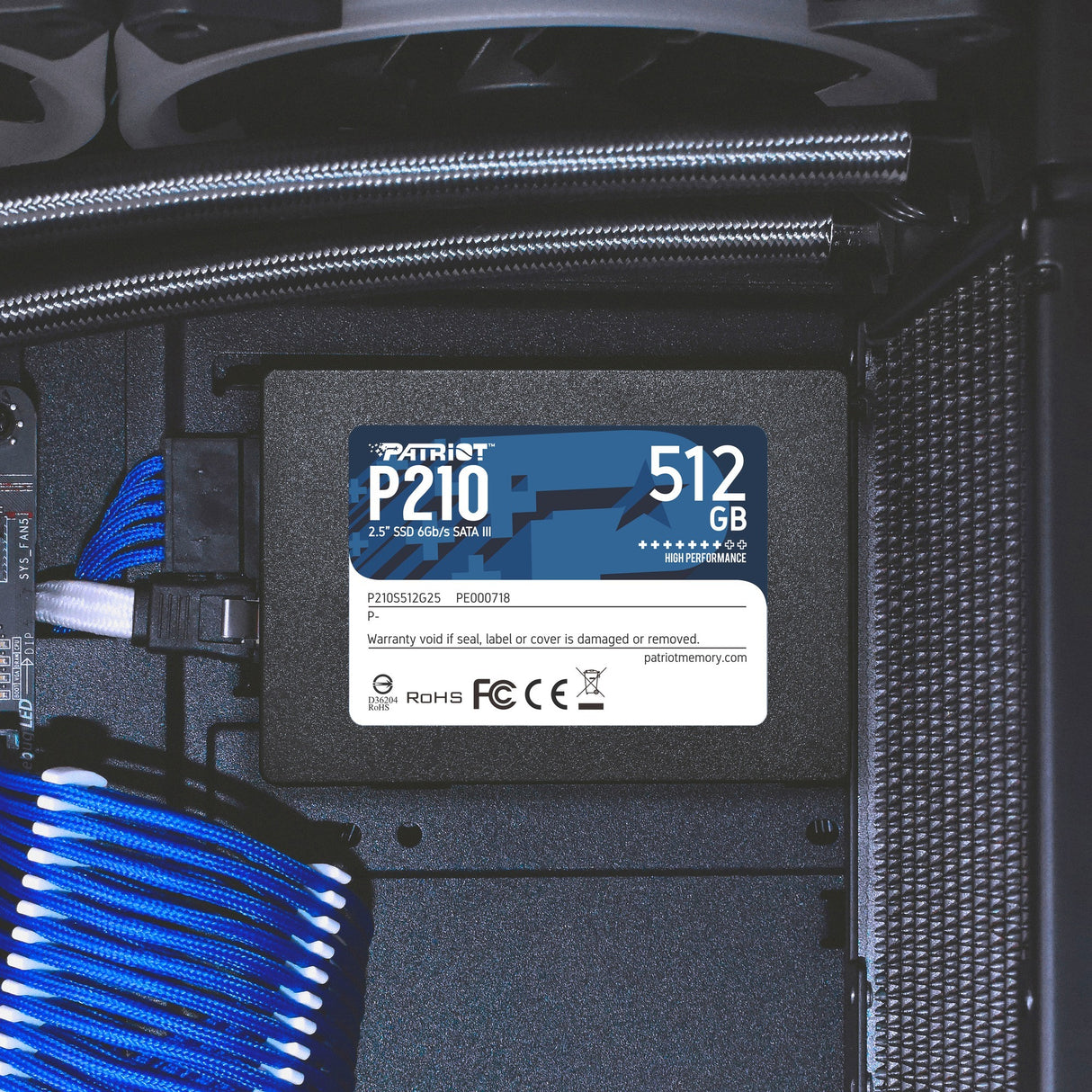 Patriot P210, 512 GB SSD (black, P210S512G25, SATA III)