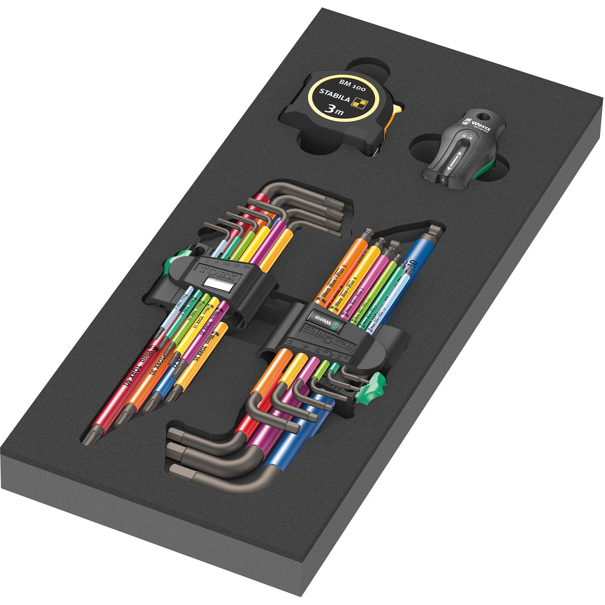 Wera 9740 insert en mousse avec clés à broches, jeu 1, 20 pièces - 05150140001
