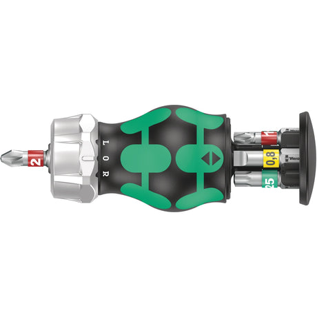 Wera Kraftform Kompakt Stubby Magazine RA 1, 6-piece socket set (black/green)