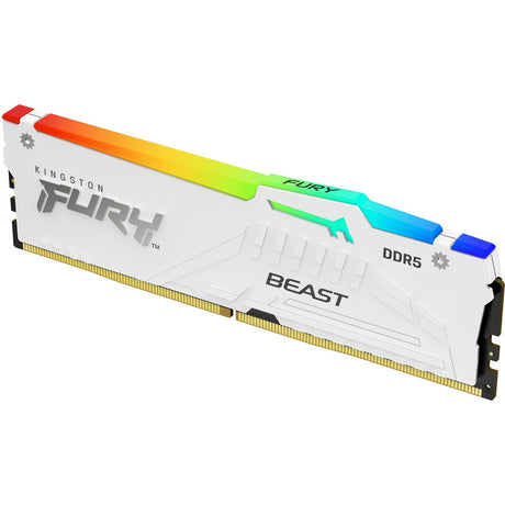 Kingston FURY 16GB DDR5-5600 RAM (White, KF556C40BWA-16, Beast RGB, XMP)