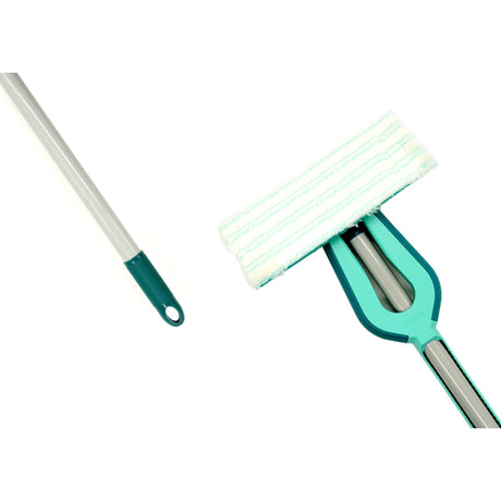 Leifheit picobello grindų valytuvų mikro duo su rankena - 27 cm šluostymo plotis - turkis - pilka