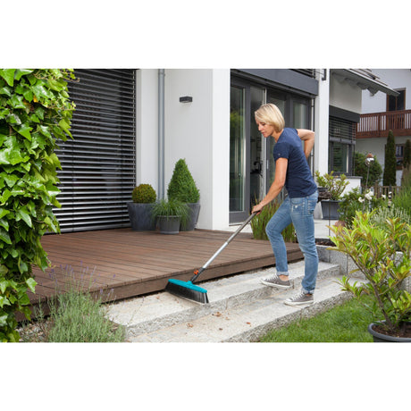 Balai de rue combisystem Gardena avec grattoir (noir turquoise, 3622-20)