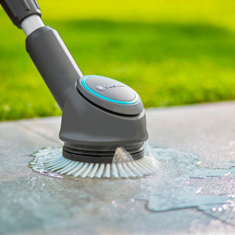 Nasadka Aquabrush Gardena ze szczotką tarczową, do bezprzewodowej szczotki myjącej Aquabrush Multi-Cleaner (szary turkus, 14846-20)