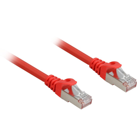Sharkoon patch kabel SFTP, RJ-45 s Cat.6a (červený, 0,25 metru, bez halogenů)
