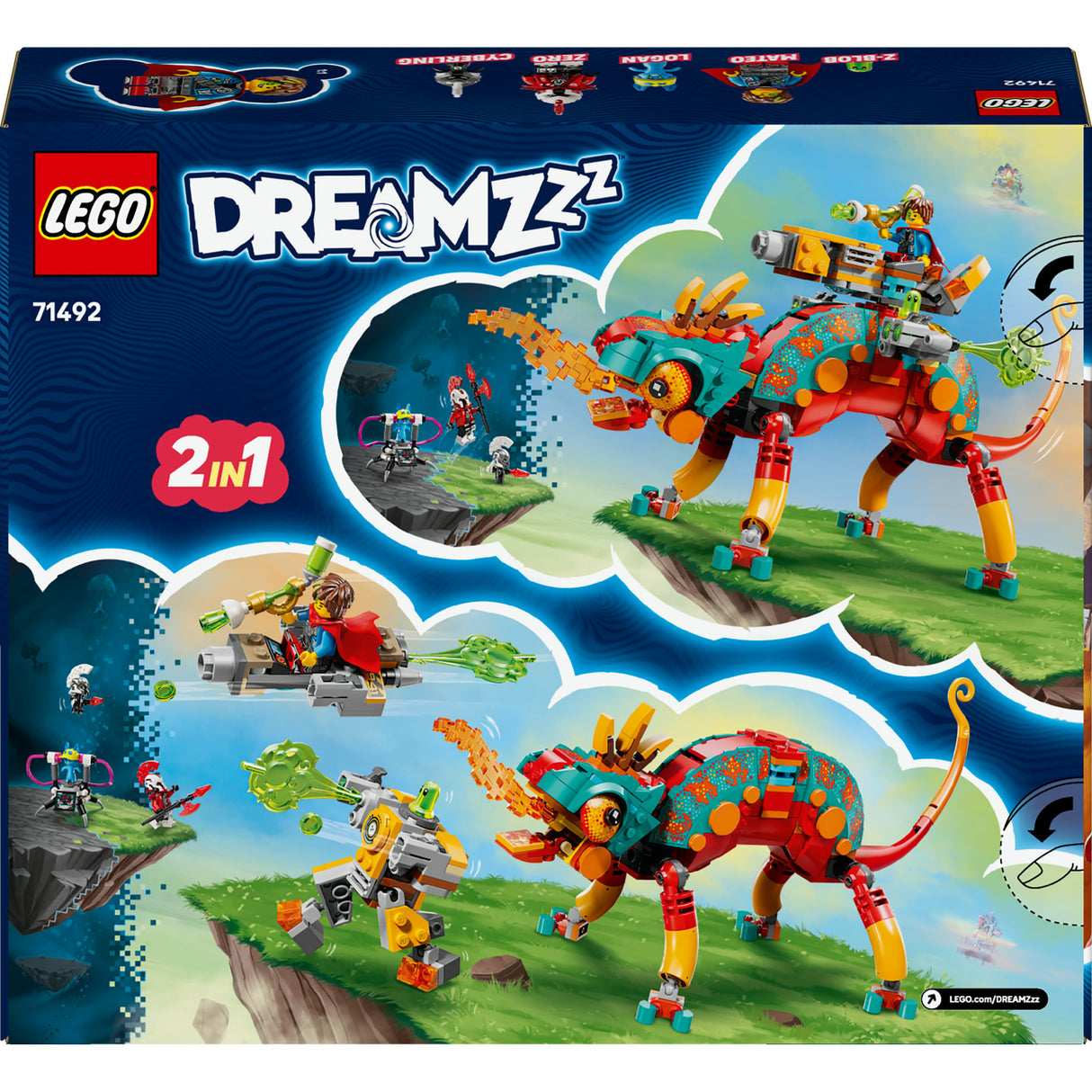 Lego dreamzzz 71492 il camaleonte del fuoco di mateo