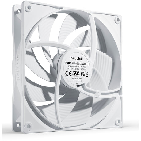 Roueg sinn! pure wings 3 pwm Héichgeschwindeg Case Fan (wäiss, 140 x 140 x 25 mm)