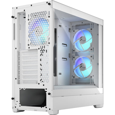 Fractal design pop air rgb midi tornhus (vit | 2x usb-a | rgb | härdat glas)