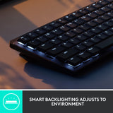 Logitech MX mechanical mini keyboard (black, US-international layout (QWERTY), GL tactile, 80% (TKL), Bluetooth)