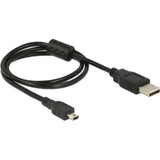 Delock cable USB 2.0-A > USB Mini-B 5pin 0.70m (black)