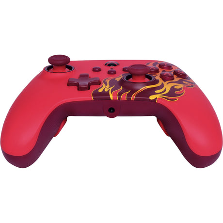 Kontroler Powera Advantage z kablem do serii Xbox x|s - red fire (czerwony, xbox series x|s, xbox one, PC)