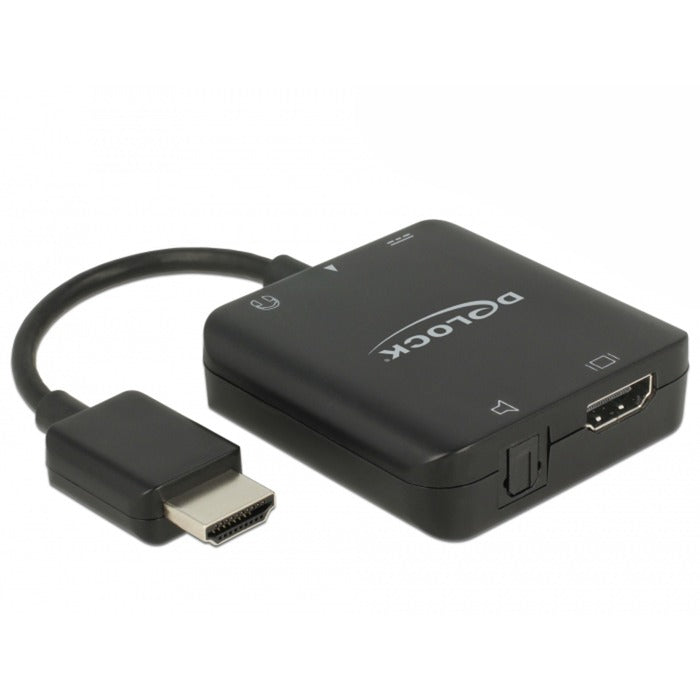 Delock HDMI audio extractor compact adapter (black, 0.3 meter, 4K 60Hz)