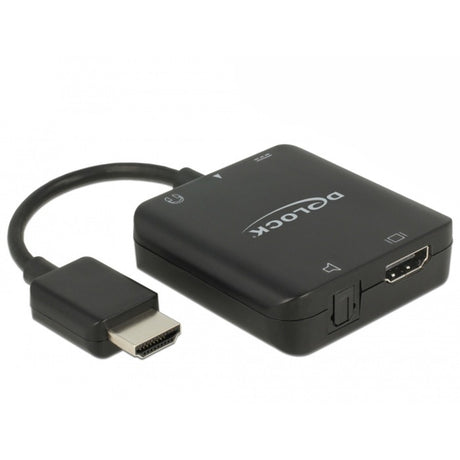 Delock HDMI audio extractor compact adapter (black, 0.3 meter, 4K 60Hz)