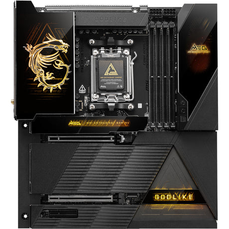 Msi Meg X870E Godlike Socket Am5 Motherboard (5Gb-LAN, 10Gb-LAN, WLAN, BT, Sound, ATX)