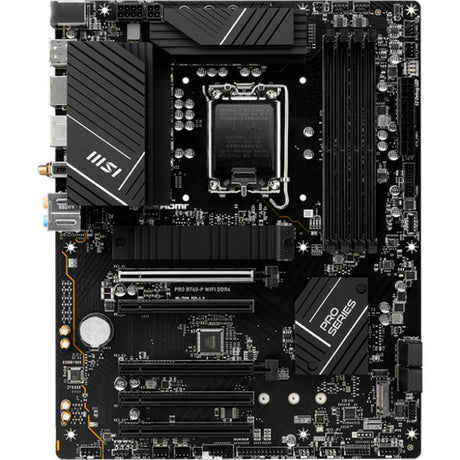 MSI Pro B760-P WiFi DDR4 Sockel 1700 Motherboard (RAID, 2,5 GB-LAN, WiFi, BT, Sound, ATX)