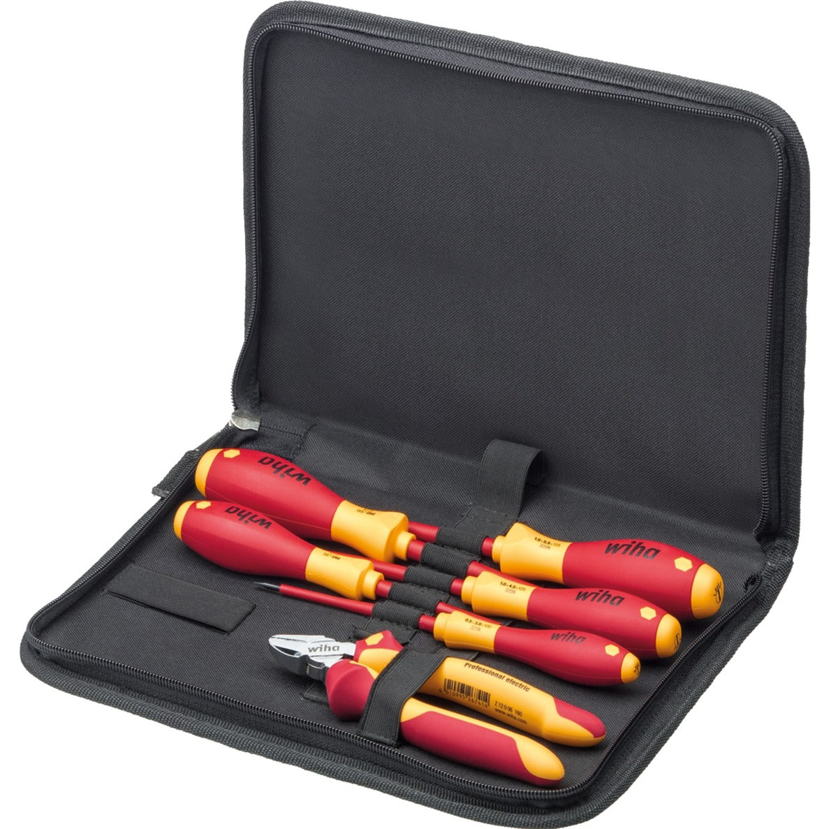 Wiha Electrician's Tool Set (red-yellow, 6-piece in tool case)