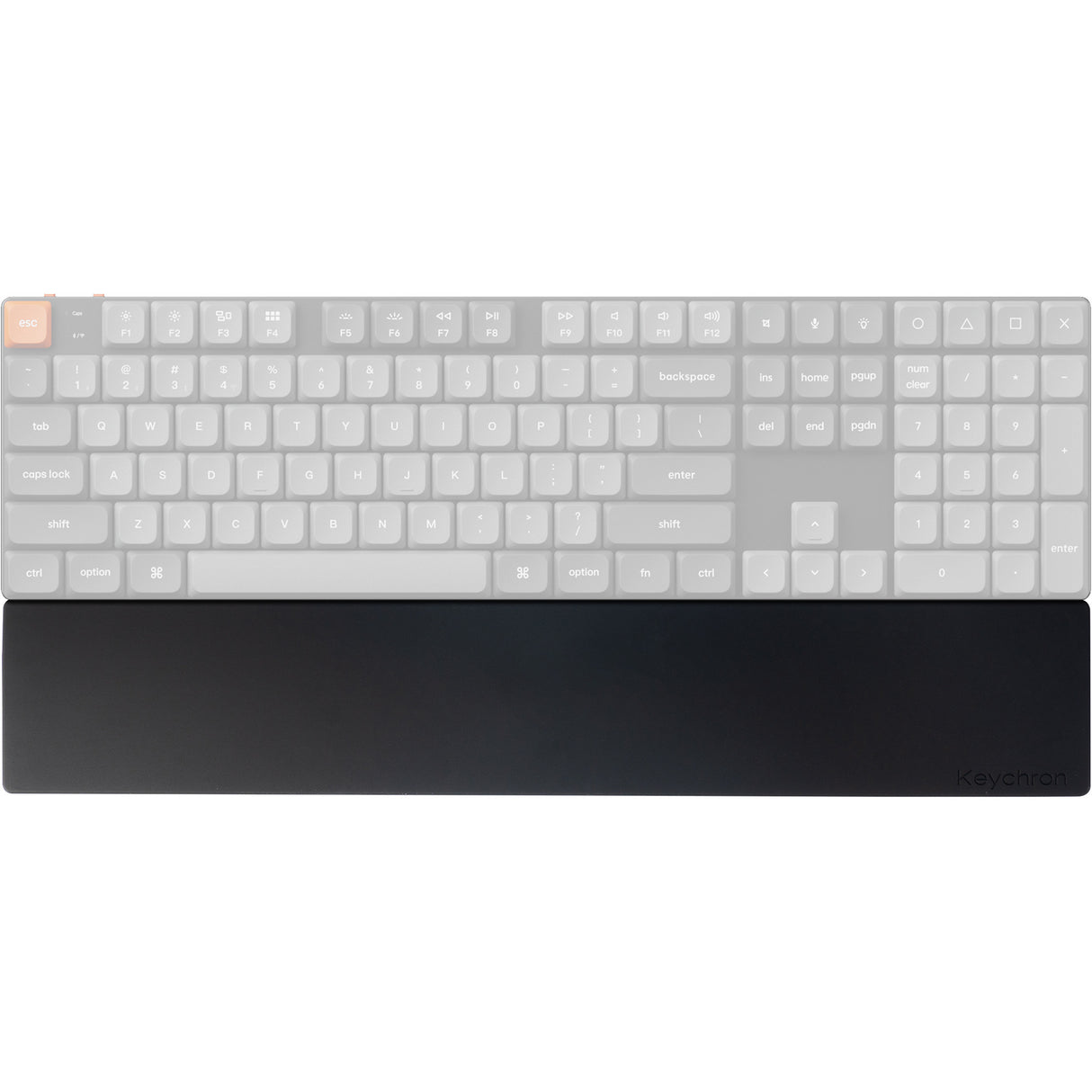 Keychron silikon håndleddstøtte for k5 se k5 max k5 pro håndleddsstøtte (svart, lav profil)