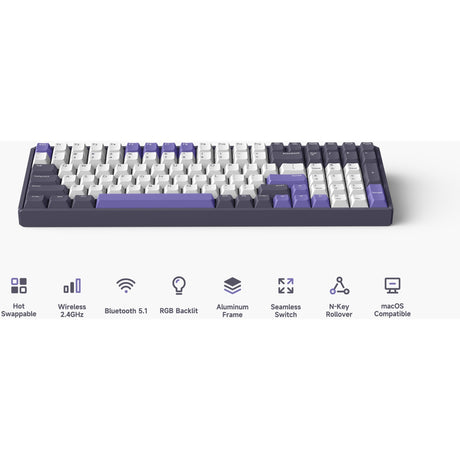 Iqunix f97 Lavandin Wireless mechanesch Keyboard