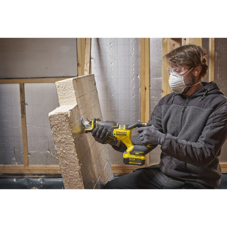 Stanley Fatmax V20 18V Brushless Reciprocating Saw (Black Yellow, Battery and Charger Not Included)
