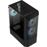 Aerocool Quantum Mesh V3 Midi Tower Case (Black Grey | 3x USB-A | RGB | Window)