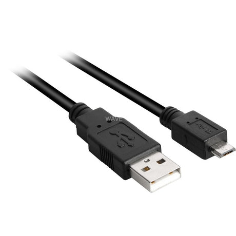 Sharkoon USB-A 2.0 > Mikro USB-B Kabel (schwaarz, 3 Meter)