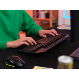 Trust gxt 836 evocx rgb gaming toetsenbord (zwart, us lay-out (qwerty), membraan, 100%, rgb)