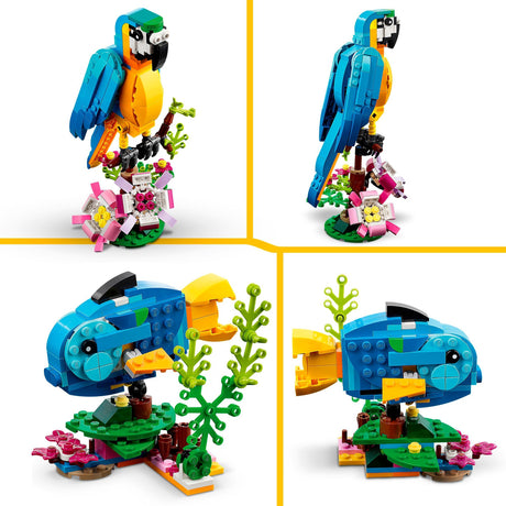 Lego Creator 3w1 egzotyczna papuga - żaba - ryba - zestaw zabawek dla dzieci - 31136