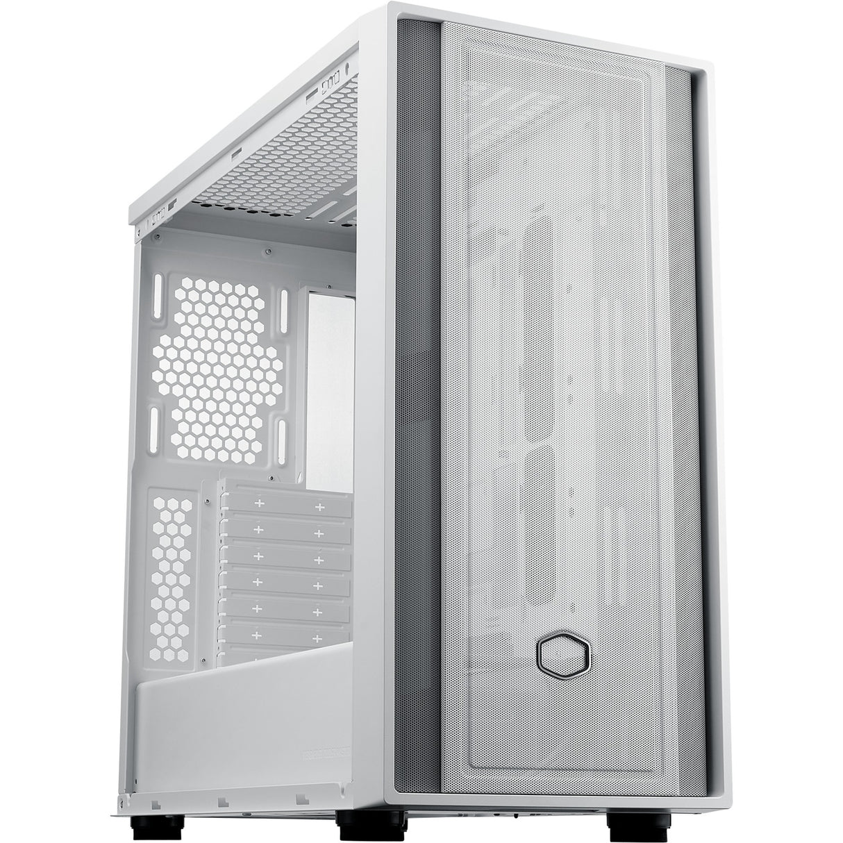 Cooler Master MasterBox 600 Lite Mid-Tower Case (White | 2x USB-A | 1x USB-C | RGB | Tempered Glass)