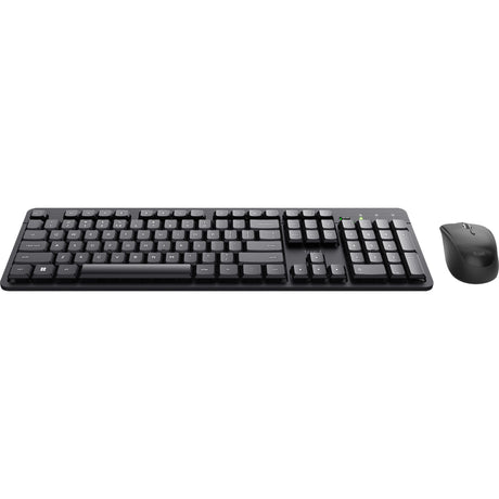 Trust Ody II Silent Wireless Tastatur a Maus Set Desktop Set (schwaarz, US Layout (QWERTY), Membran, 100%, 800 dpi - 1.600 dpi)