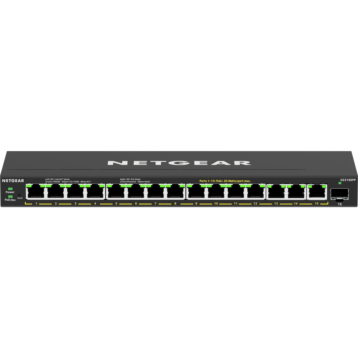 Netgear gs316epp switch (black)