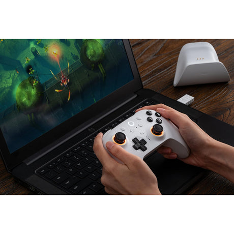 Rialaitheoir deiridh 8bitdo 2 Bluetooth (bán, PC, Switch 2, Bluetooth USB-C 2.4 GHz)