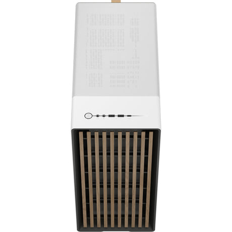 Fractal design north midi tower behuizing (wit houtkleur | 2x usb-a | 1x usb-c | tempered glass)