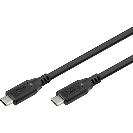 Goobay USB-C 4.0 > USB-C-kabel (svart, 2 meter)