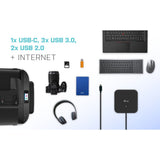 i-tec USB-C HDMI DP Docking Station with Power Delivery 65W + Universal Charger 77W (black)